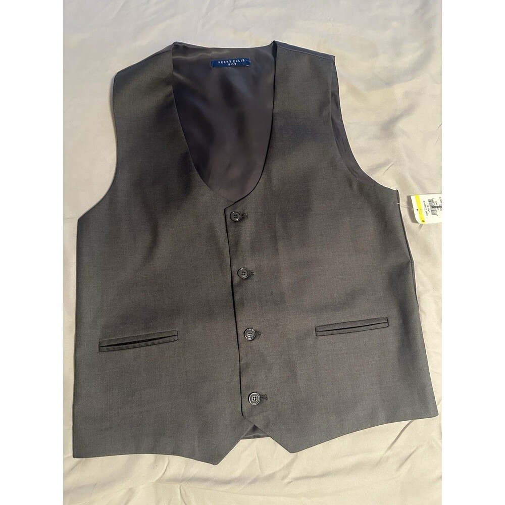 Perry Ellis Kids Gray Vest